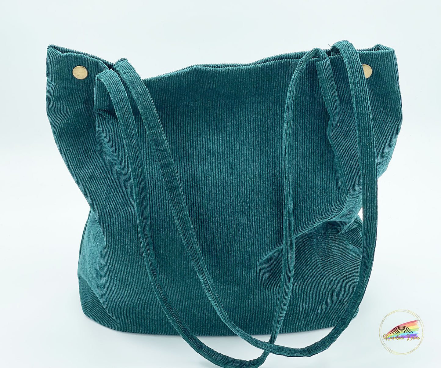 Emerald Corduroy Tote Bag