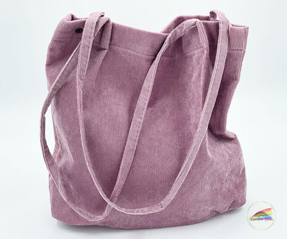 Dusty Pink Corduroy Tote Bag