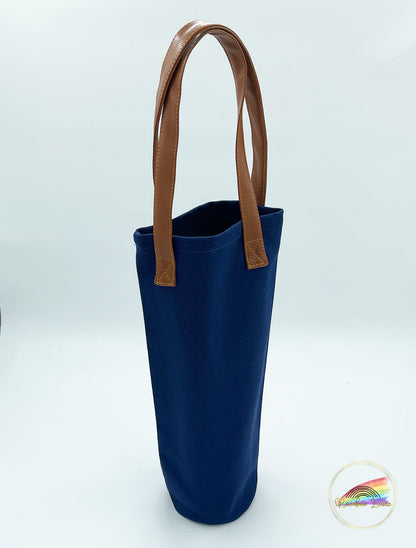 Navy Bottle Bag